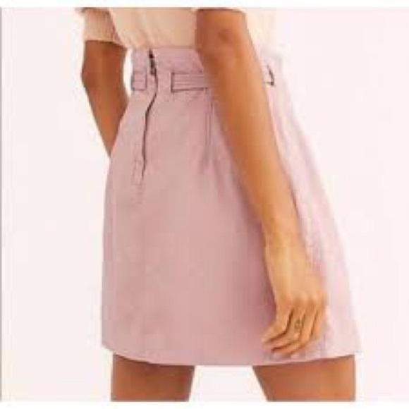 Free People Payton Faux Leather Paperbag Mini Skirt in 8 NWT - Picture 3 of 8